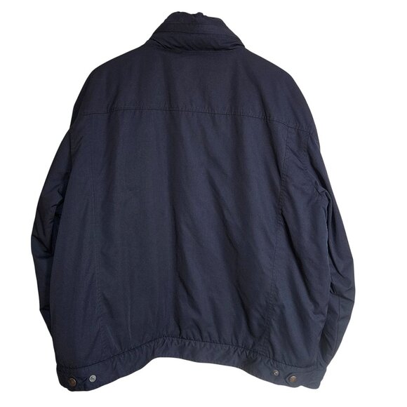 VTG Blue Label Polo Ralph Lauren Coat XXL Navy Fleece Lined Zip M Rolled Hoodie - Picture 2 of 16